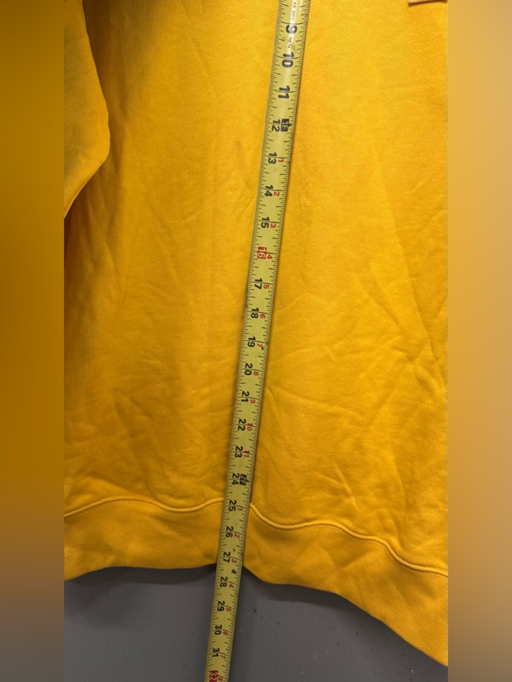 Acne Studios Fairview Face Mens XS Honey Yellow Fleeceback Crewneck Sweater - Picture 8 of 10